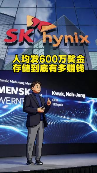 SK海力士人均发600万奖金,存储到底有多赚钱!#sk海力士 #存储芯片 #财经 #商业思维 #人工智能
