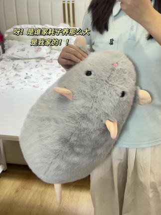 呀!!抓住了南方大耗子!!以后就可以肆无忌惮的玩鼠了#毛绒玩具 #也太可爱了吧 #玩偶 #新奇好物