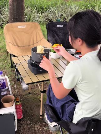 户外露营野餐双核猛火卡式炉便携式分体式卡式炉红外线卡式炉#双核卡式炉