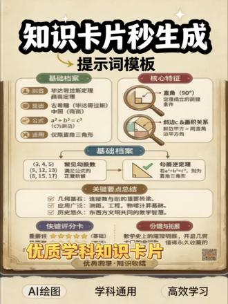 AI生成知识卡片,直接复制,不用写代码 #ai知识库搭建 #AI知识卡片 ##知识卡片制作 #ai生图提示词 #ai知识库