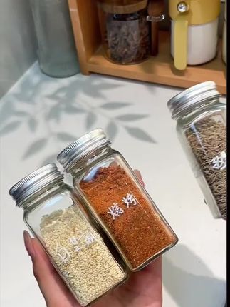 #调料罐#撒粉罐#袋装调料 #厨房好物 #玻璃调料罐