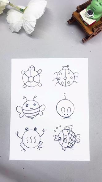 如果你有一元硬币,你就会画出以下六种动物,快来试一试吧#零基础学画画 #跟着抖音学画画 #简笔画 #幼儿绘画#艺术启蒙