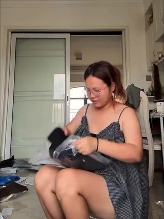 八字口袋设计感西装裤子女大码胖mm显瘦梨型身材垂感阔腿裤小个子#女装#女装新品日 #大码女装 #阔腿裤#垂感