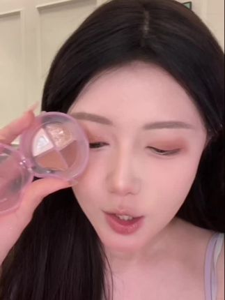 罗小曼四色眼影盘 大地色眼影哑光彩妆好物亮晶晶懒人裸#罗小曼四色眼影 #大地色眼影 #彩妆推荐 #亮晶晶眼影 #眼妆