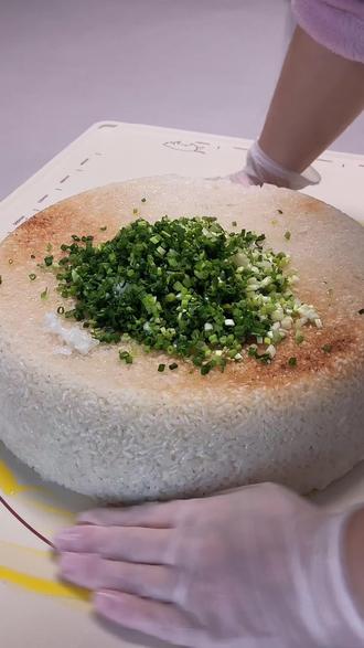 今天做的没有辣椒,不喜欢的佐料都可以不放#糍粑#糯米糍粑#糍糕做法#六安美食