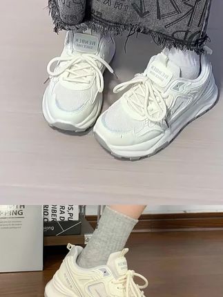 人本女鞋厚底运动鞋2025新款小众原创休闲老爹鞋百搭新款ins潮鞋#好穿不累脚 #软底软面穿上超舒服 #百搭女鞋 #潮流女鞋 #厚底女鞋