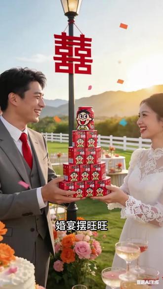 婚宴摆旺旺,喜庆翻个倍;伴手带旺旺,祝福更到位——新婚旺事,全靠旺旺#结婚 #我们结婚啦