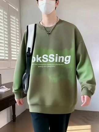 2025春秋新款渐变色棉质潮流卫衣青少年帅气大童长袖学生秋装上衣#时尚#男装#好物推荐
