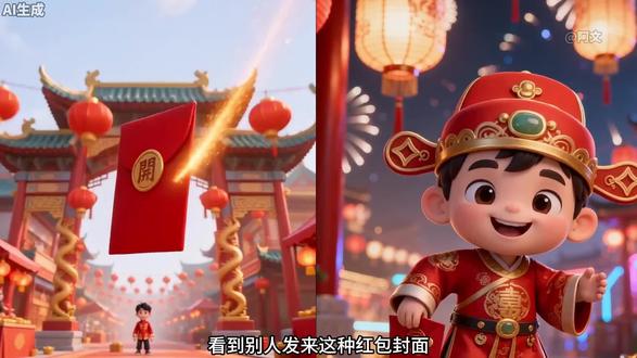 过年了,创意红包封面制作教程来喽,后面有详细提示词。做好向朋友晒晒吧!#红包封面 #AI红包教程 #新春红包 #AI教程 #ai创作浪潮计划