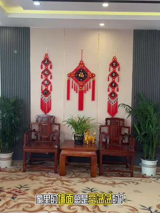 新家装饰挂上这个中国结好看又大气!#家居好物 #中国结 #桃木挂件