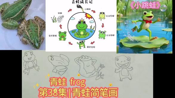 第38集|青蛙简笔画,简笔画青蛙大变身!太可爱啦 #简笔画 #画画 #手绘画 #真实生活分享计划