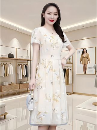 2025高档刺绣连衣裙女夏季新款#,#夏季穿搭 #高级感穿搭 #气质仙女裙穿搭 #气质穿搭