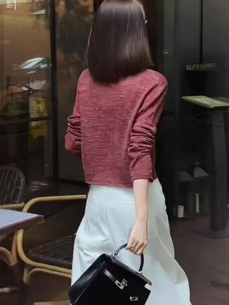 新款长袖薄款衬衫女宽松显瘦阔腿裤#秋季新款 #穿出自己的风格 #好物推荐🔥