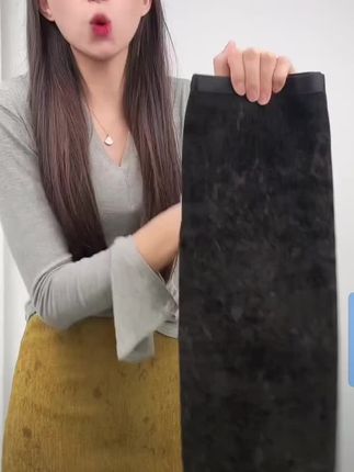 【加绒厚款】韩版秋冬新款高级感雪尼尔显瘦半身裙女气质高腰包臀裙#百搭显瘦 #春秋穿搭 #女装穿搭 #半身裙