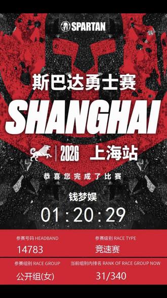 #斯巴达勇士赛竞速赛
Aroo!!!!成年人的泥巴世界简直不要太好玩~
完赛后的冷水澡是真的冷水啊🤣
五公里完赛拿到了自己意料之外的成绩,棒极了!!!