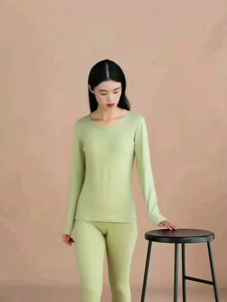 宜而爽保暖内衣套装5A抑菌纯棉抑菌女士秋冬打底秋衣秋裤