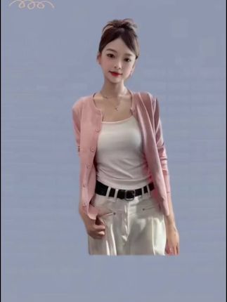 【现货】两小吱《香草奶盖》春季款百搭软糯糯针织开衫上衣毛衣B4-10#秋天氛围感穿搭 #毛衣上衣 #舒服又百搭