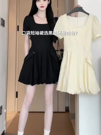 【有内衬】温柔风法式减龄连衣裙女夏季2025气质显瘦茶歇长裙子1585#好物推荐🔥 #爆款热卖中 #谁穿谁好看  #ootd穿搭 #显瘦穿搭