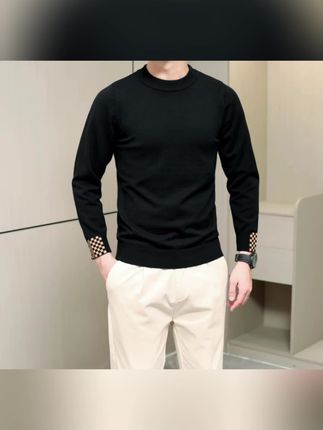男士秋冬长袖高品质针织衫潮流简约亲肤毛衣休闲秋冬修身秋季加厚#男上衣