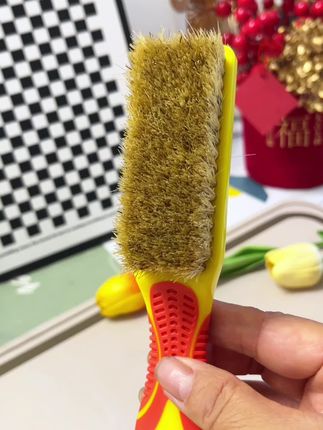 猪鬃毛多功能清洁刷子,家用防滑洗鞋软毛刷鞋洗衣服刷#猪鬃毛刷子#软毛鞋刷#清洁刷子#家用鞋刷