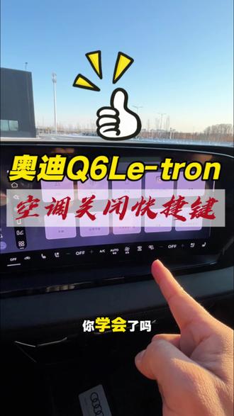 奥迪Q6Le-tron空调隐藏关闭开关,你找到了吗?#奥迪#Q6Le-tron