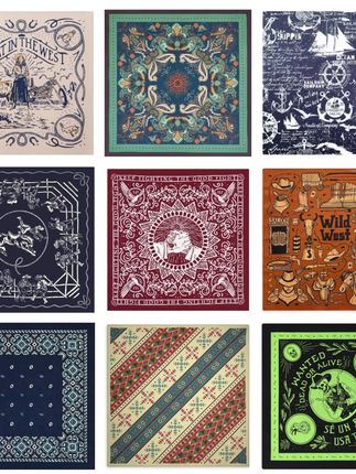 纯棉美式复古牛仔方巾男女围脖头巾嘻哈户外机车领巾摩托骑行面巾#复古牛仔方巾 #纯棉方巾 #美式方巾 #围脖方巾