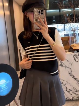 #时尚假两件针织衫#夏季新款 #面料柔软舒适 #减龄穿搭