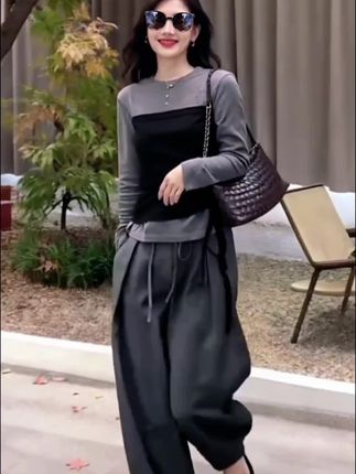 #时尚气质穿搭 #休闲穿搭 #长袖 #上衣穿搭 #套装
