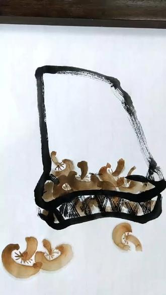 国画篮子的画法#国画教程#零基础学画画#国画花鸟 #国画