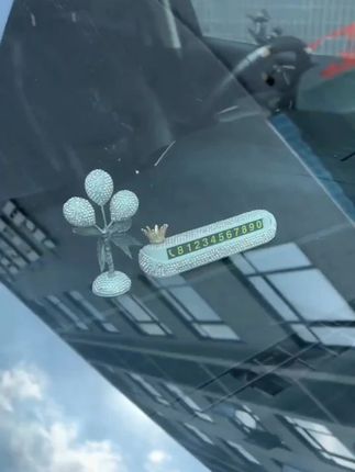 颜值好高的一款停车牌,山茶花bingbing 质量很好不掉钻,搭配满天星摆件真的爱了! #汽车临时停车牌 #好物推荐🔥 #汽车用品