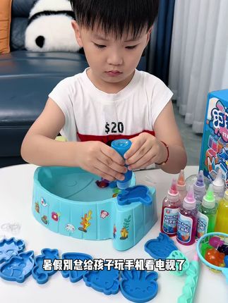 夏天孩子都爱玩水,给儿子安排了这套钓鱼水精灵,材料很丰富,孩子一玩就停不下来,手机电视都不看了,做出来还能玩过家家!#水精灵 #儿童玩具 #儿童手工 #让孩子远离手机