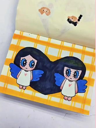 冤种闺蜜专属画!有手就会#丙烯马克笔 #画画教程 #零基础学画画 #简笔画 #绘画教程