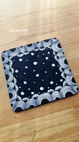 第1⃣️9⃣️幅:黑白配,有种星空的感觉 #画画 #解压禅绕画 #手绘 #原创手绘 #有手就会画