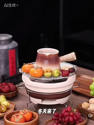 围炉煮茶明火罐罐茶壶煮茶器具室内家用烧烤炉户外打边炉老式炭炉#围炉煮茶 #罐罐茶煮茶器 #户外打边炉 #老式炭炉 #巨量千川