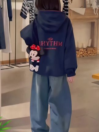 (送玩偶)2025秋季儿童韩系卡通休闲网红连帽两面穿夹克外套#高品质童装 #春秋新款 #童装搭配每日更新 #潮童穿搭 #骗你生女儿