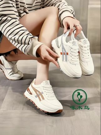 啄木鸟百搭厚底增高休运动鞋女2024春新款小众设计感小白鞋#好鞋推荐 #好穿不累脚 #软底软面穿上超舒服 #好物推荐 #好东西一起分享