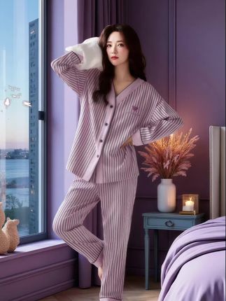 睡衣女款爆款2025新款,浪莎这款开衫和服式家居服,把甜美与舒适焊死在身上。 带胸垫设计解放束缚,长袖长裤春秋穿正合适。开衫版型随性又有格调,面料亲肤软糯,穿上就像陷进云朵里。甜美风格藏着精致小心机,居家时的松弛感直接拉满。 不管是宅家追剧还是晨起梳妆,它都能让你在舒适中美出氛围感。 #氛围感穿搭 #舒适度高的睡衣推荐 #一套好的衣服可以让你不动声色的美 #早秋穿搭显贵法则 #来抖音商城双11领超级补贴 @抖加🔥上热门🔥dou+🔥热点宝 @抖音创作小助手 @图文带货帮扶中心 @DOU+小助手 @DOU+上热门 @dou+流量推送