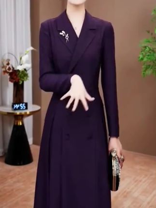气质时尚修身连衣裙女款2025早秋新款长袖高腰显瘦优雅长裙0195#优雅气质 #春秋新款 #高端大气 #轻奢女装 #女装穿搭