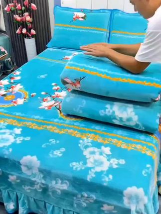 #牛奶绒四件套 #面料柔软细腻 #床上四件套#保暖又好看  #好东西一起分享