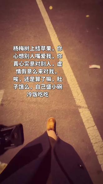 杨梅树上结苹果,你心想别人嘴爱我,你真心实意对别人,虚情假意么来对我,唉,还是算了嘛,肚子饿么,自己盛小碗冷饭吃吃#总有一句话戳心
