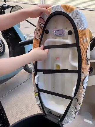 电动车网红用品新款夏季防晒#电动车坐垫套 透气隔热#防晒坐垫套 非常实用