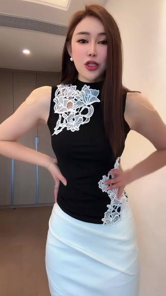 大码女装黑色蕾丝拼接无袖背心夏季胖mm新中式修身显瘦设计感上 #休闲穿搭女装