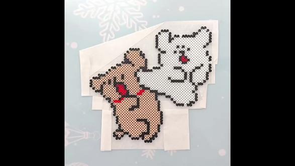 开学前最后一拼 超级可爱的线条小狗~ 有没有人喜欢纯享填色呀
#沉浸式 #拼豆 #线条小狗