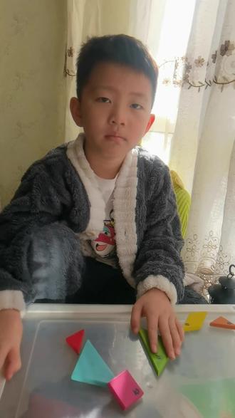 七巧板之小兔子#七巧板 #七巧板拼搭 #开发大脑