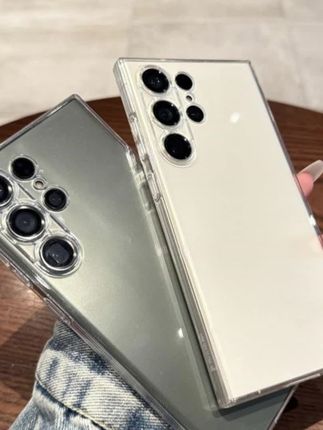 适用三星S23Ultra手机壳 #透明硅胶壳 #S24+通用 #直边全包保护套 #防摔手机壳 #男女款保护壳