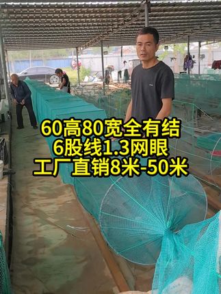 60高80宽大框架渔笼#地笼 #虾笼网 #结实耐用地笼 #户外捕鱼 #养殖龙虾
