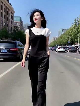 #时尚减龄穿搭 #时尚套装两件套 #谁穿谁好看‘ #休闲减龄穿搭 #显瘦穿搭