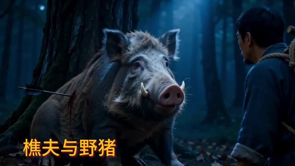 樵夫好心救下野猪,没想到野猪居然会报恩#民间故事 #奇幻故事 #ai动画
