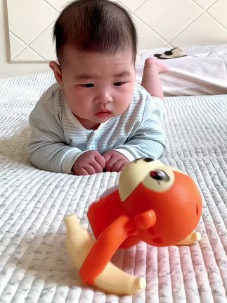 翻跟头猴子宝宝抬头练习爬行婴儿早教翻滚猴玩具#玩具 #儿童玩具 #抬头训练 #宝宝玩具