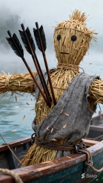 最近小孩放学回来,对草船借箭故事很感兴趣,就顺手用ai给他生成个动画看看#ai #三国演义 #草船借箭